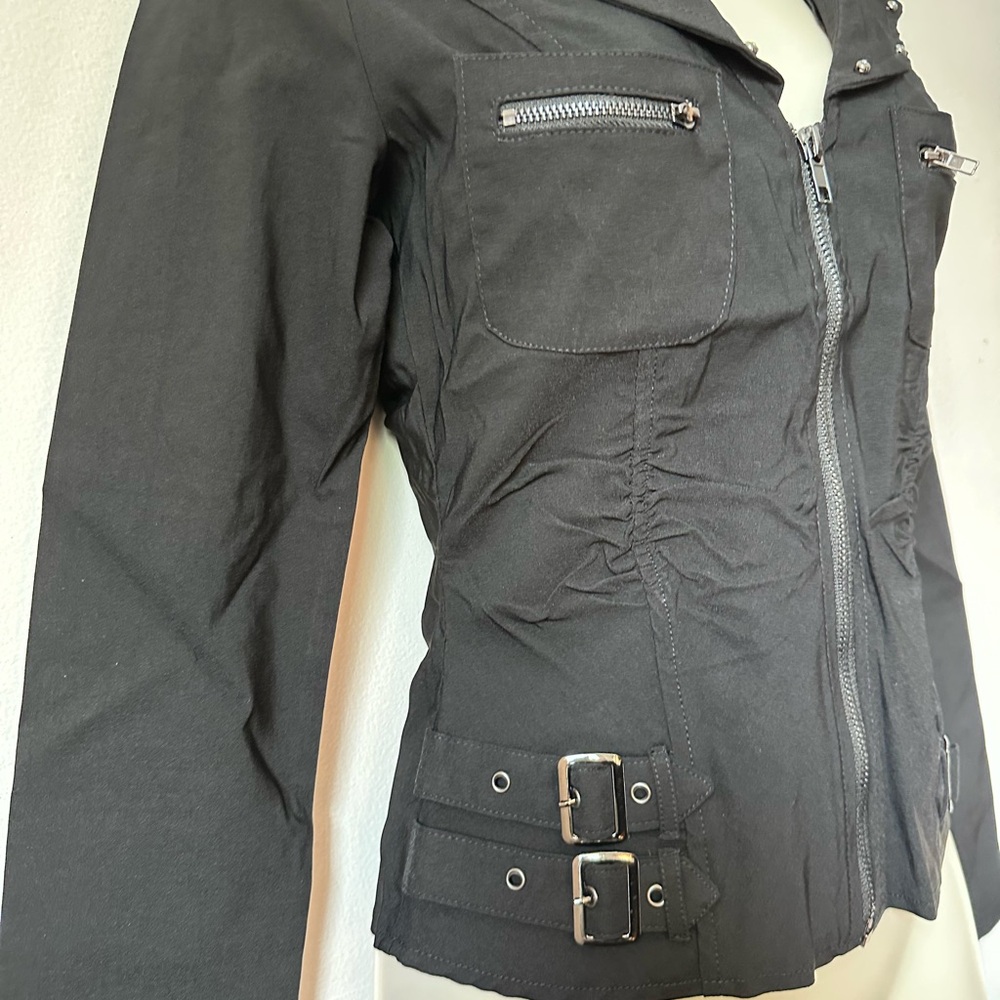 Women's Black Studded Jacket - Picture 4 of 9